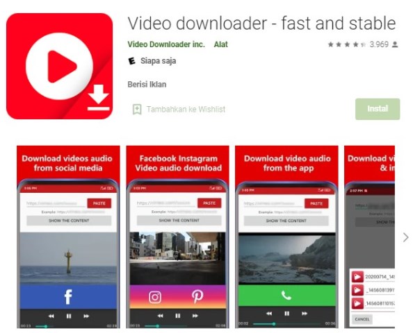 Aplikasi download video YouTube