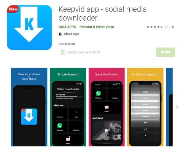 Keepvid app social media downloader