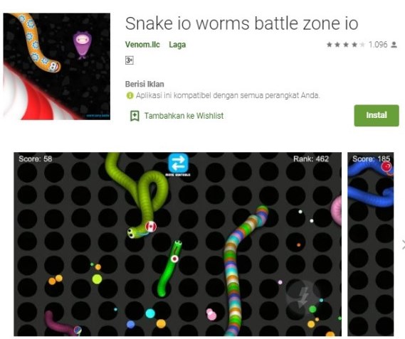 Snake io worms battle zone io