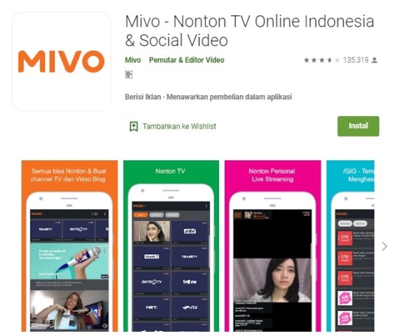 Aplikasi nonton TV Indonesia gratis