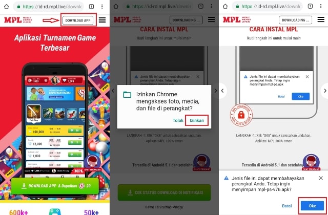 Cara instal aplikasi Mobile Premier League