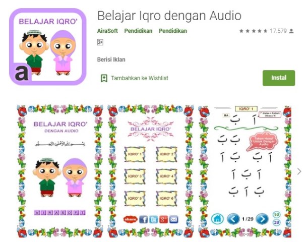 Aplikasi Belajar Iqro dengan Audio