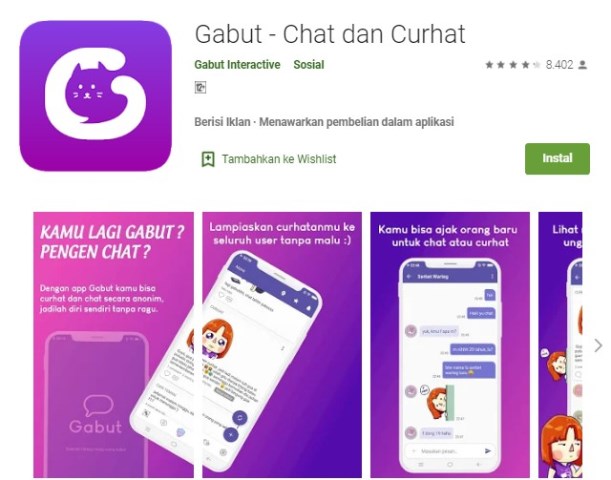 Aplikasi Chat dan Curhat