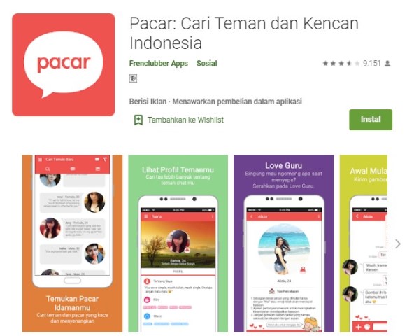 Aplikasi cari teman dan kencan Indonesia