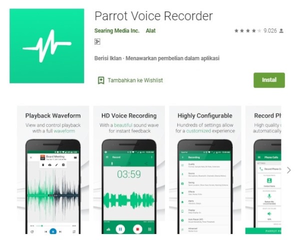 apk Parrot Voice Recorder