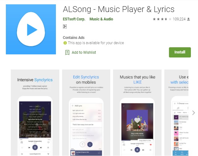 ALSong – Music player lyrics