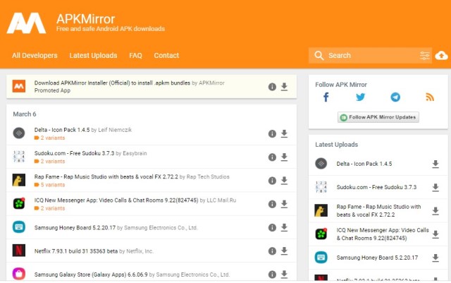 APKMirror Aplikasi Mirip Play Store