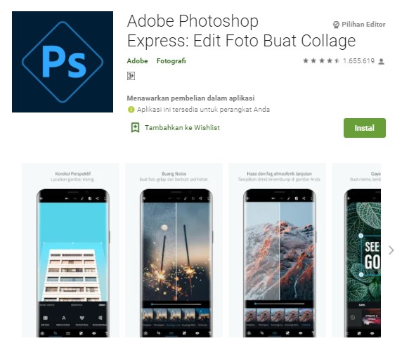 Adobe Photoshop Express Aplikasi Pembuat Poster