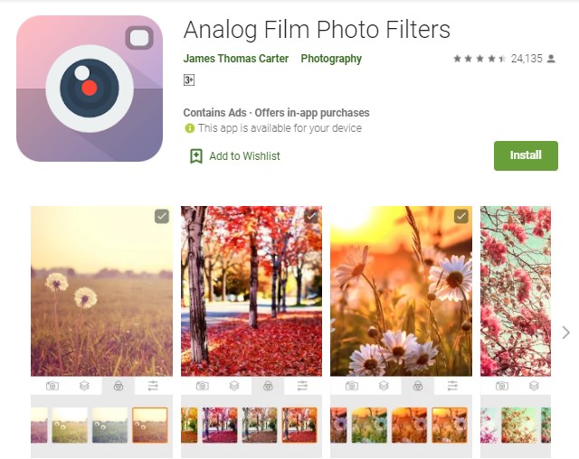 Analog Film Photo Filters