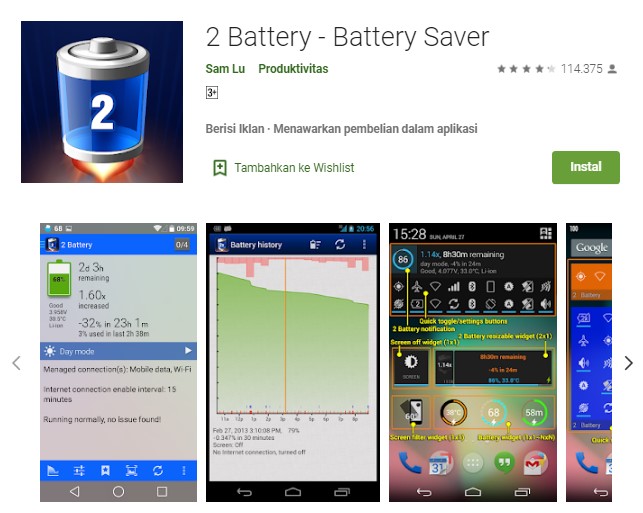 Aplikasi 2 Battery Aplikasi 2 Battery