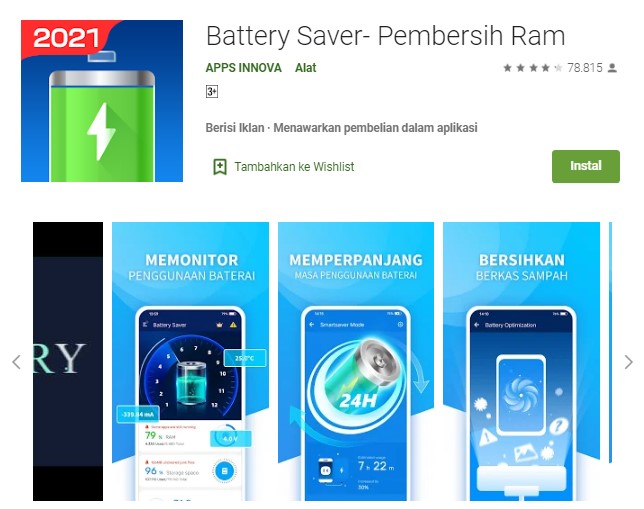 Aplikasi Battery Saver dan Pembersih RAM