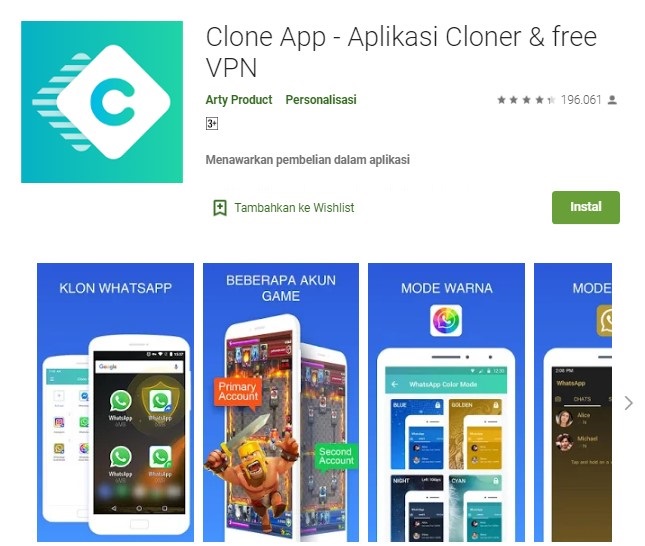 Aplikasi Cloner free VPN