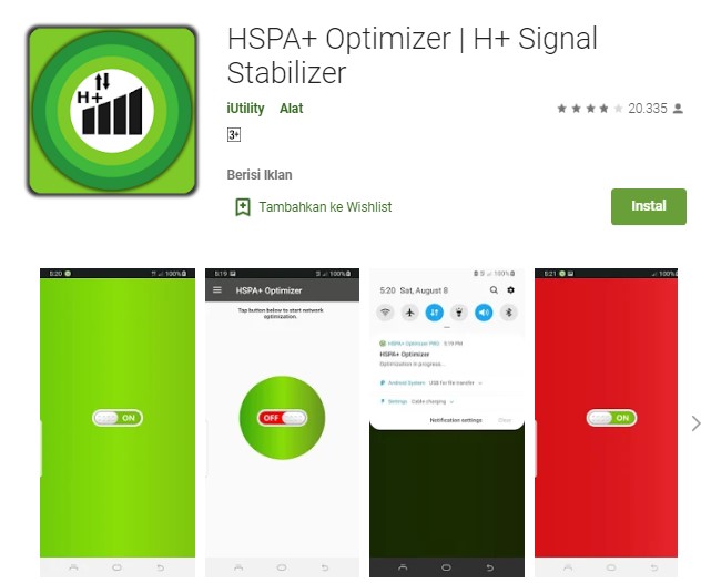 Aplikasi HSPA Optimizer Aplikasi HSPA Optimizer
