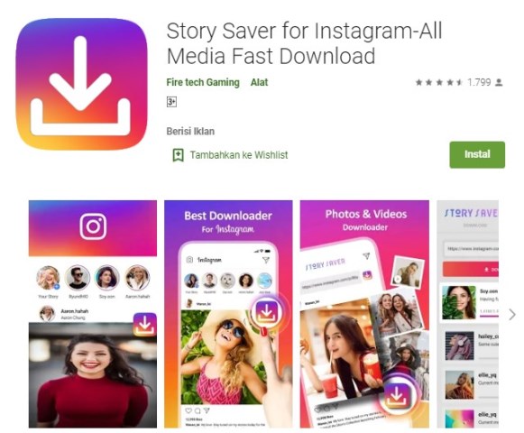 Aplikasi Instagram Story Downloader