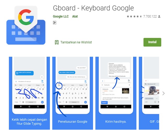 Aplikasi Keyboard Google