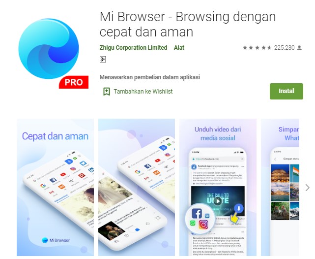 Aplikasi Mi Browser