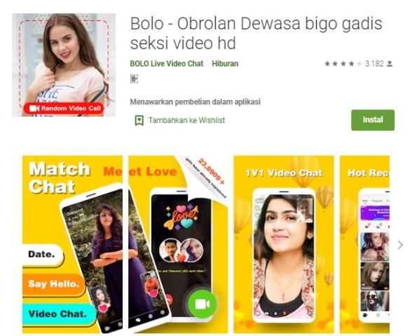 Bolo - Aplikasi Video Chat Dewasa.