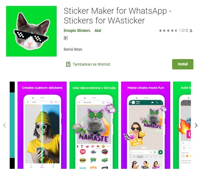 Aplikasi Sticker Maker for WhatsApp