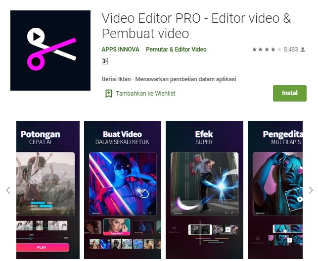 Aplikasi Video Editor Pro