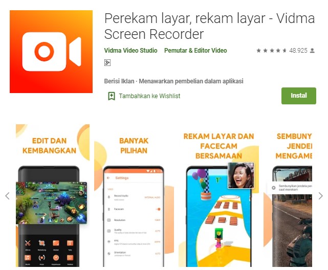 Aplikasi Vidma Screen Recorder Aplikasi Vidma Screen Recorder
