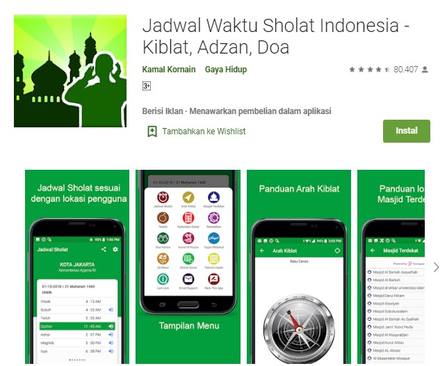 Aplikasi Waktu Sholat Indonesia