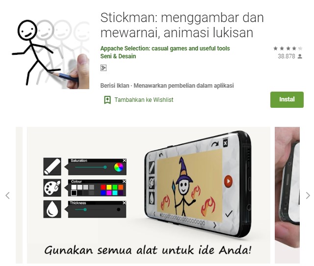 Aplikasi membuat video animasi stickman
