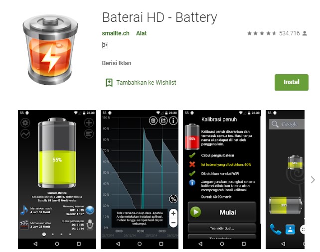 Aplikasi untuk menghemat baterai