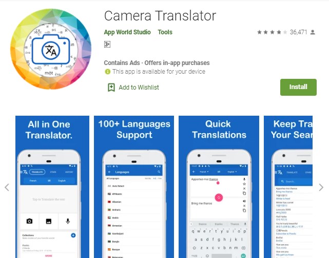 Camera Translator