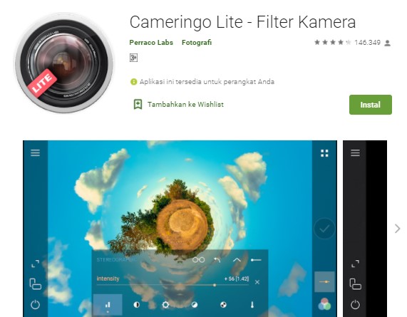 Cameringo Lite – Filter kamera