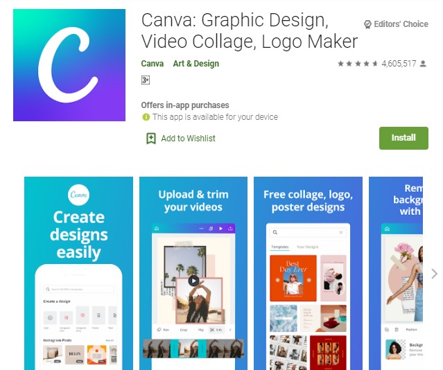 Canva Graphic Design Video Collage Logo Maker