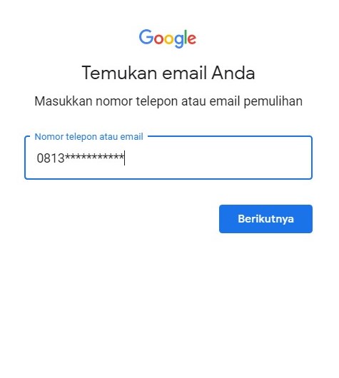 Cek email Google
