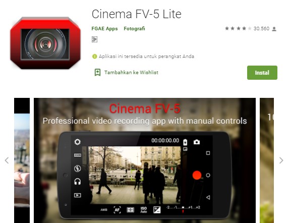 Cinema FV 5 Lite Aplikasi Video Bokeh