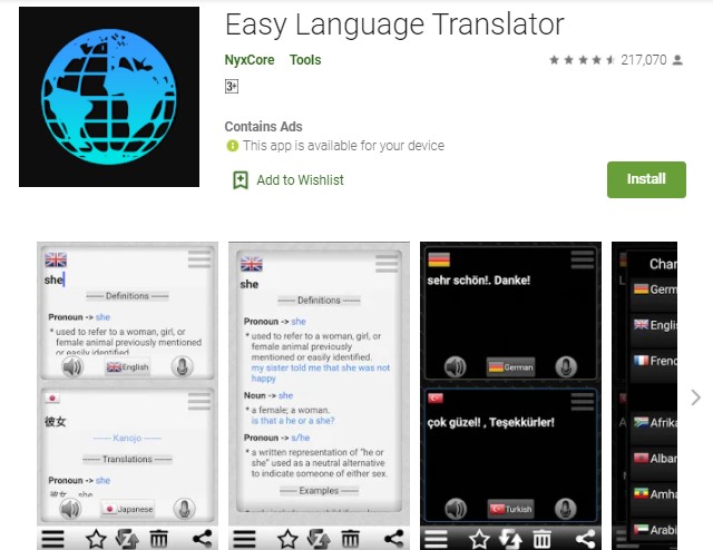 Easy Language Translator