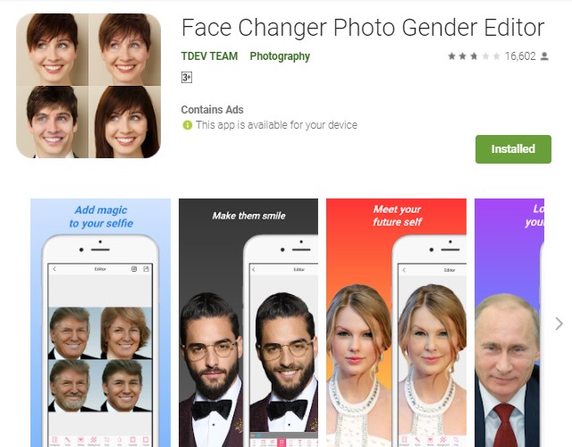 Face Changer Photo Gender Editor