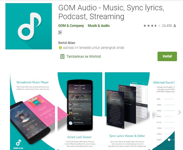 GOM Audio Aplikasi Lirik Lagu