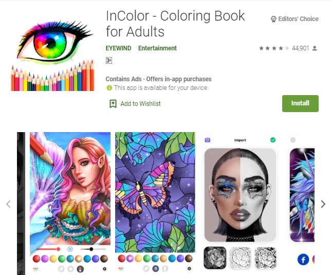 InColor Coloring Book for Adults