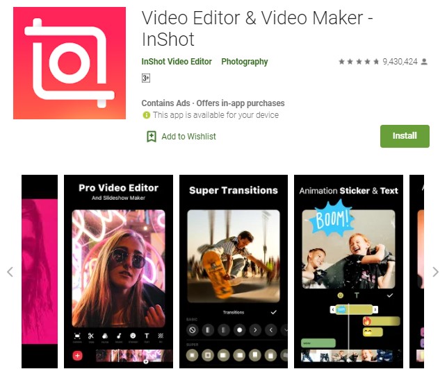 Inshot Aplikasi Edit Video Vlog