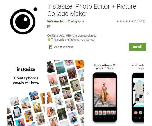 InstaSize Aplikasi Foto Android Terbaik