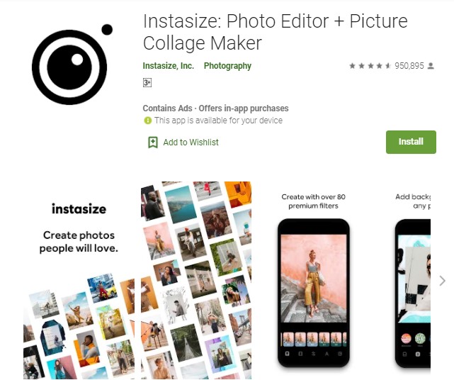 Instasize Photo Editor Picture Collage Maker