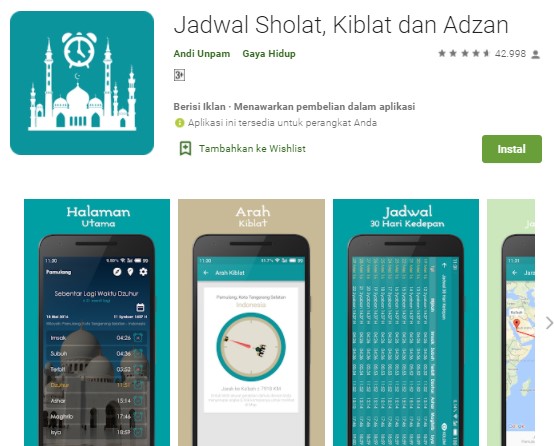 Jadwal Sholat Kiblat dan Adzan Jadwal Sholat Kiblat dan Adzan
