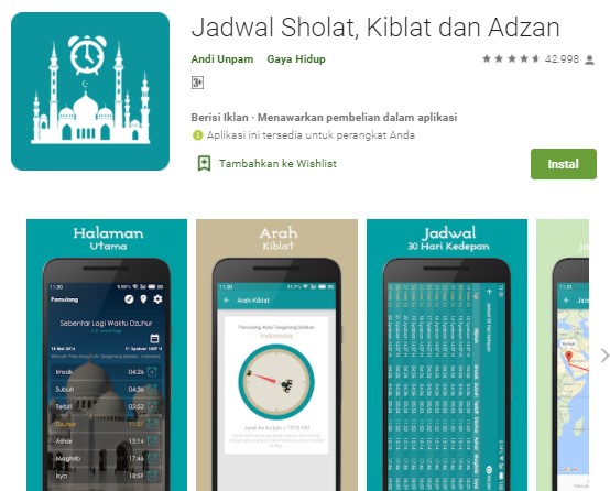 Jadwal Sholat Kiblat dan Adzan