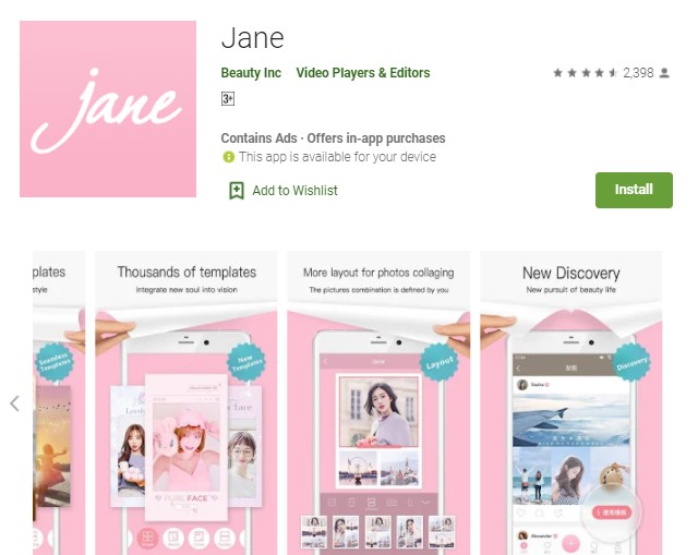 Jane Aplikasi Edit untuk Story Instagram
