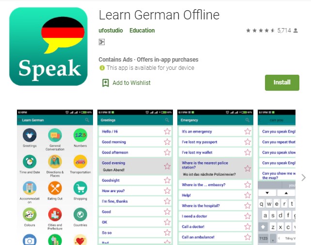 Learn German offline