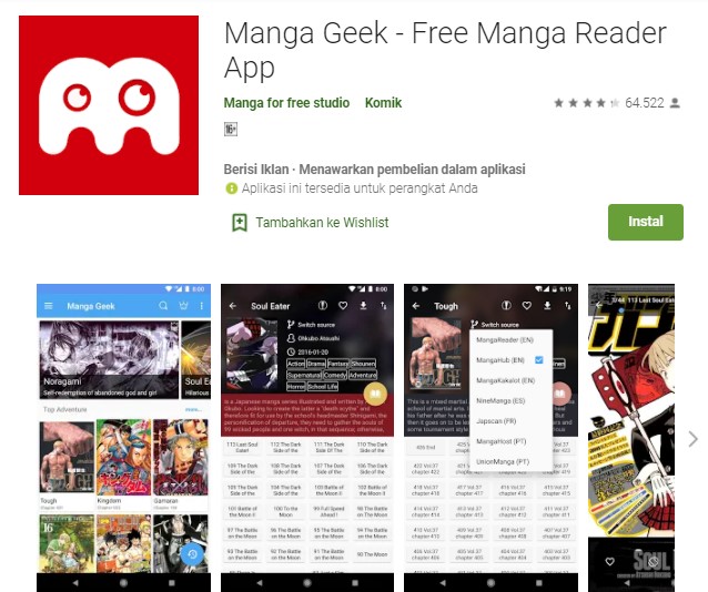 8 Aplikasi Baca Manga Terbaik, Bisa Online dan Offline Hallo GSM