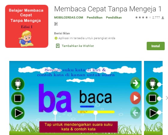 Membaca Cepat Tanpa Mengeja 1