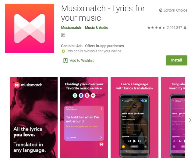Musixmatch Aplikasi Lirik Lagu