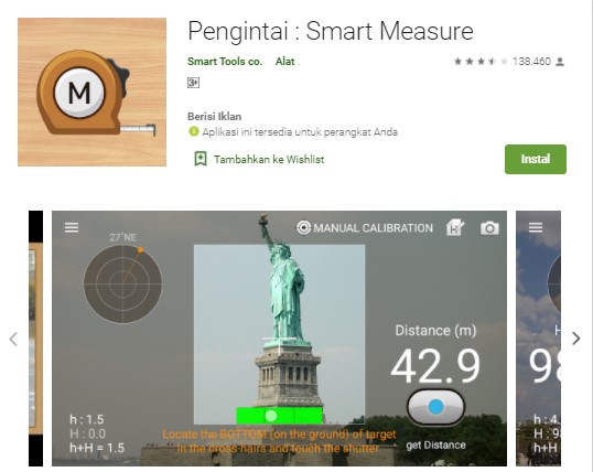 Pengintai Smart Measure Aplikasi Pengukur Jarak