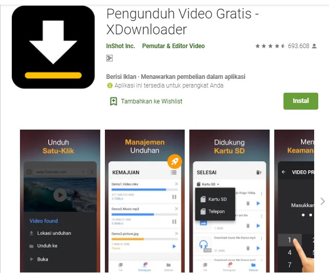 Pengunduh Video Gratis XDownloader