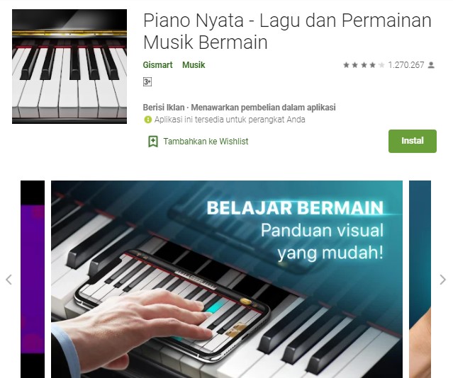 Piano Nyata Lagu dan Permainan Musik Bermain