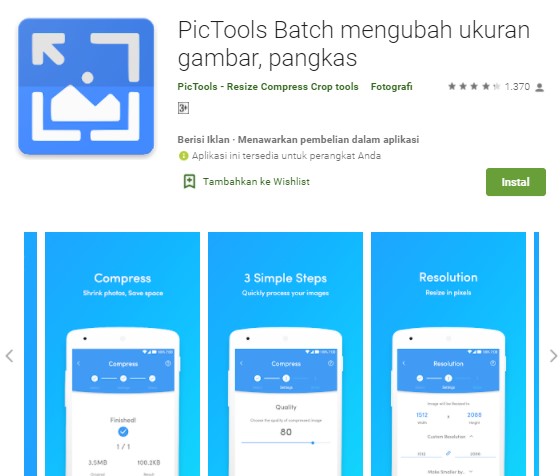 PicTools Batch mengubah ukuran gambar pangkas